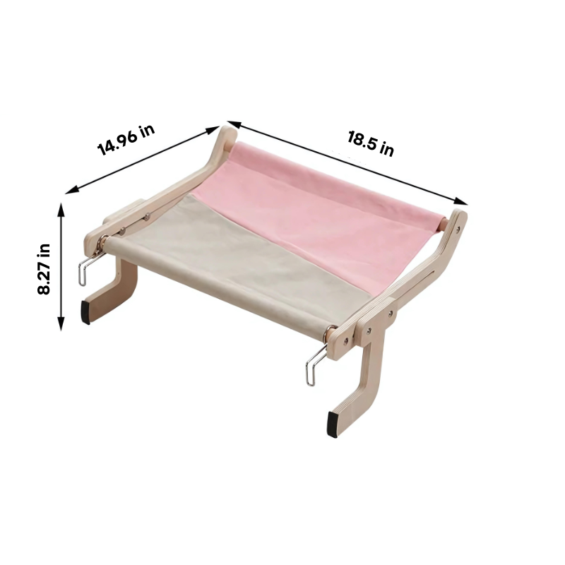 Cat Bed Hanging Bed Balcony Window Glass Wood